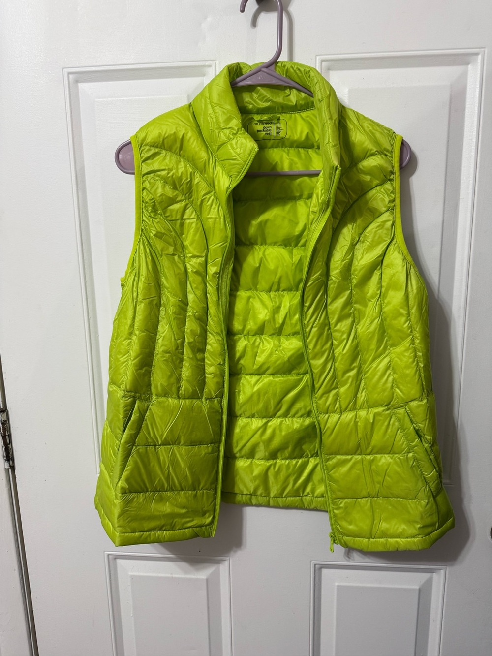 be inspired Lime Green Packable Down Vest